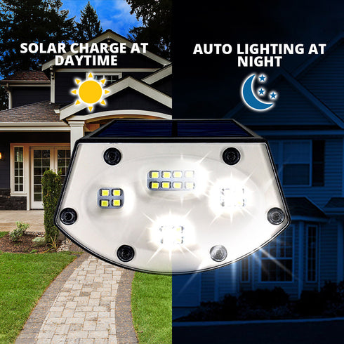Outdoor Solar Wall Lights, 100 LED Solar Lights | 2 Pcs | WBM SMART